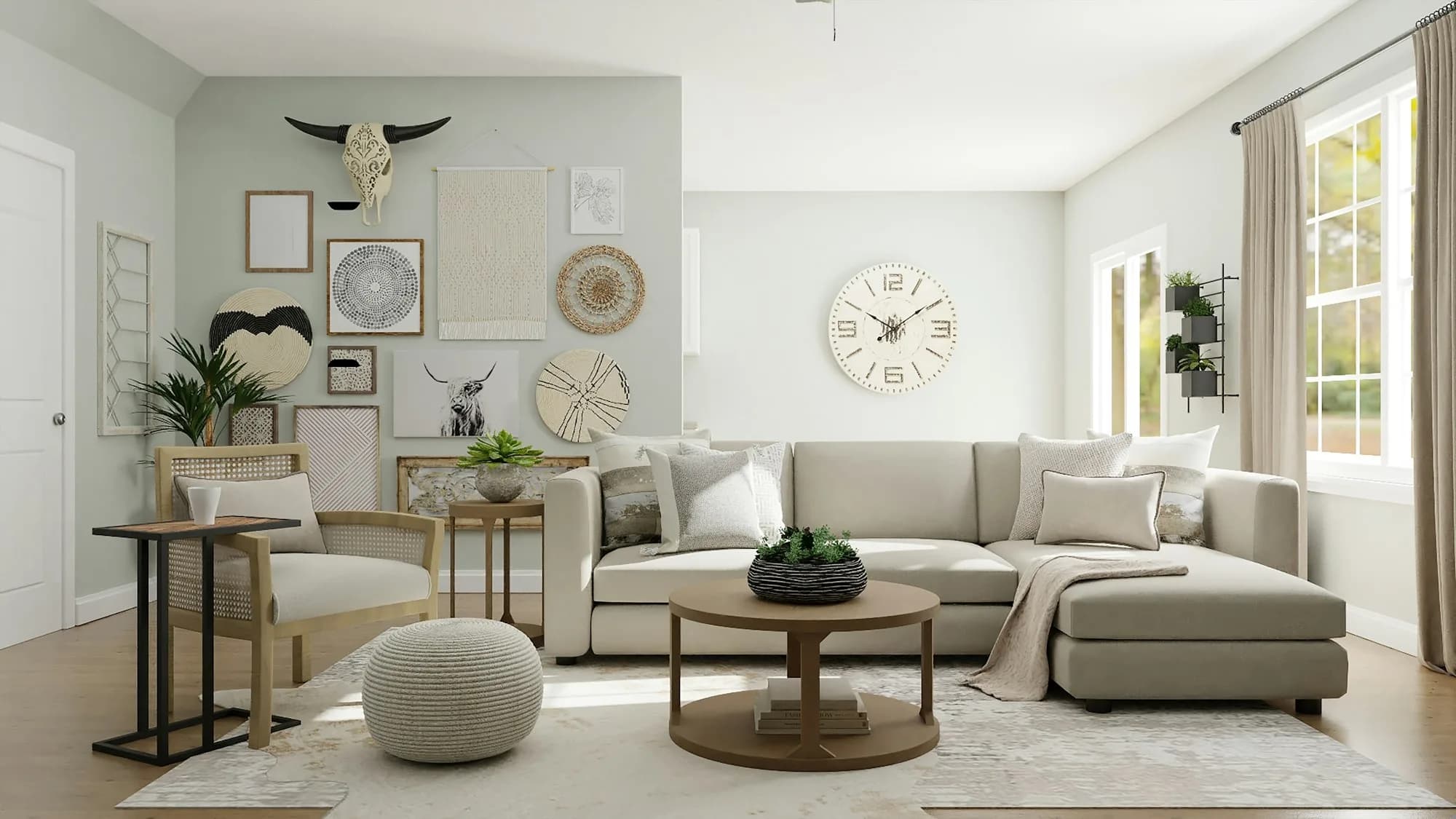 Finished open living space after a whole-house remodel