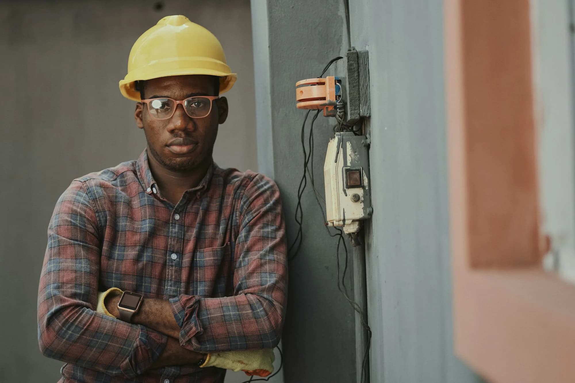 Don Casa crew member on site with tools
